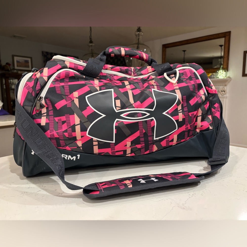 Under Armour Undeniable Duffel - Pink/Gray/Black